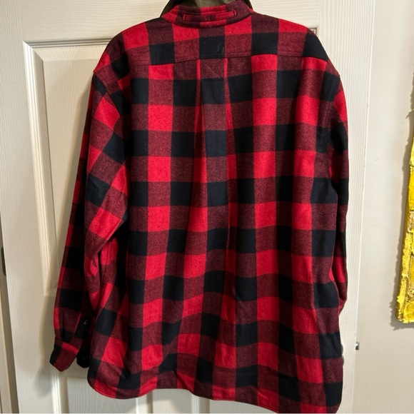 Banana Republic Logan Plaid Wool Blend Shirt Jacket Size Men's XL Red Black NWT - Picture 7 of 13